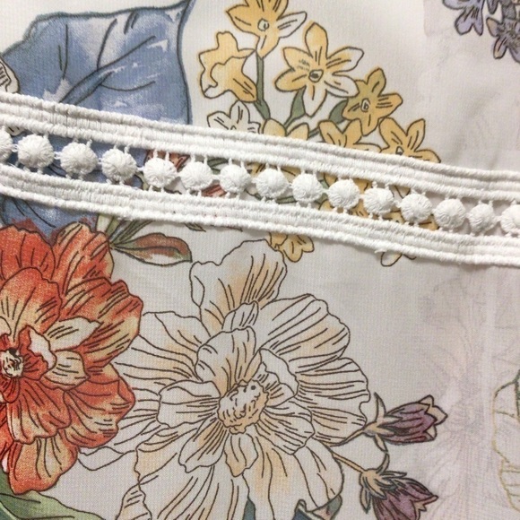 Womens Emory Park Open Front Kimono Floral Short Sleeves - Picture 8 of 8